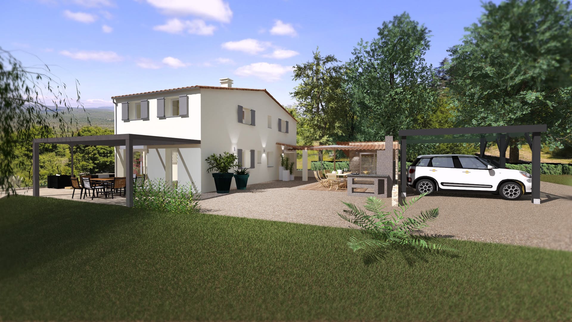 Une maison de famille s'ouvre à la lumière sur un écrin de verdure